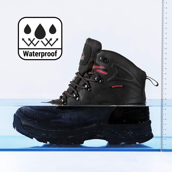 Men's Non-Slip Waterproof Winter Snow Boots - BLACK - 1